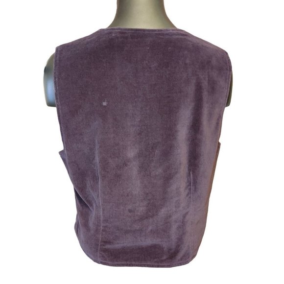 VAN HEUSEN Womens L Floral Button Up Vest Pockets - Picture 2 of 3